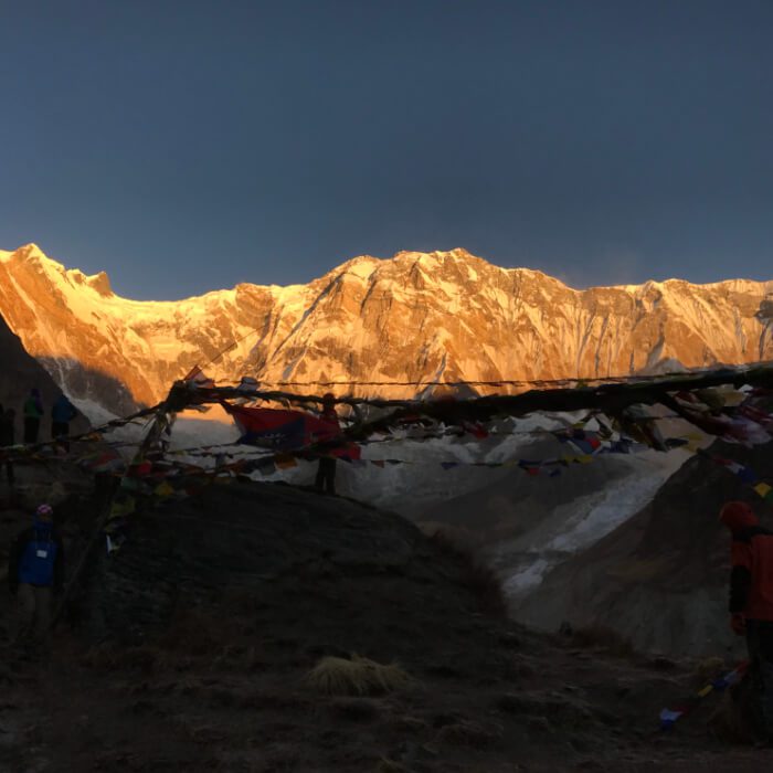 Sunrise view on the Annapurna I