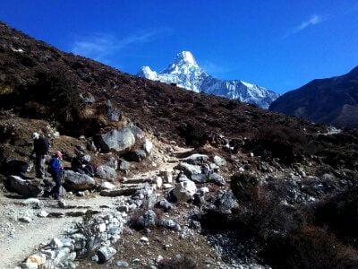 Amadablam view from on the way to Pangboche