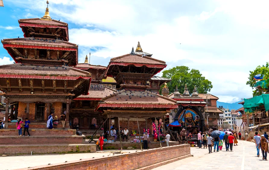 Street view at Kathmandu Durbar Square, UNESCO World Heritage Site