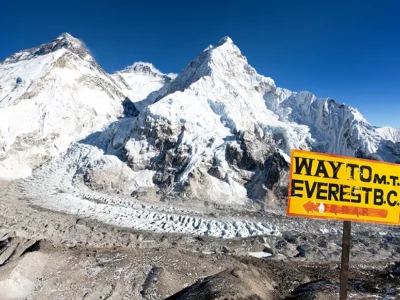 On the way to Everest base camp