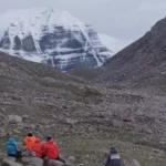 Our guests in front of Mount Kailash