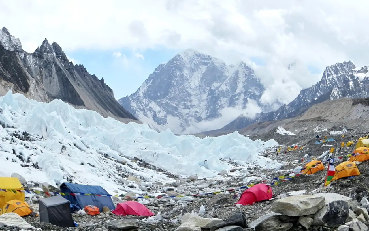 Journey to Everest Base Camp across Khumbu Glacier