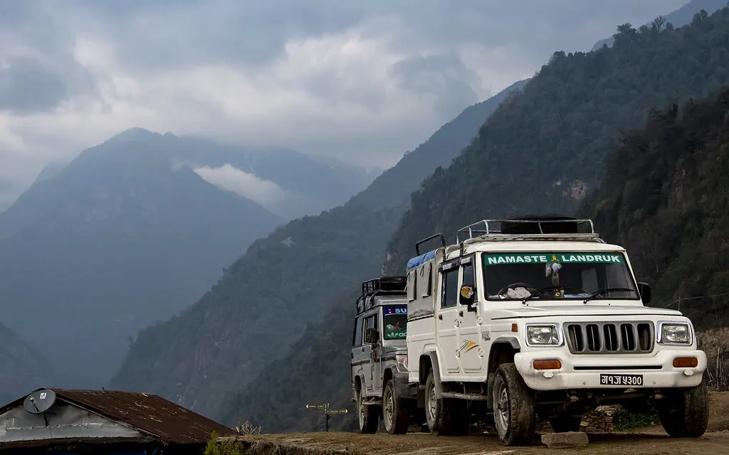 Nepal Mountain Road Jeep